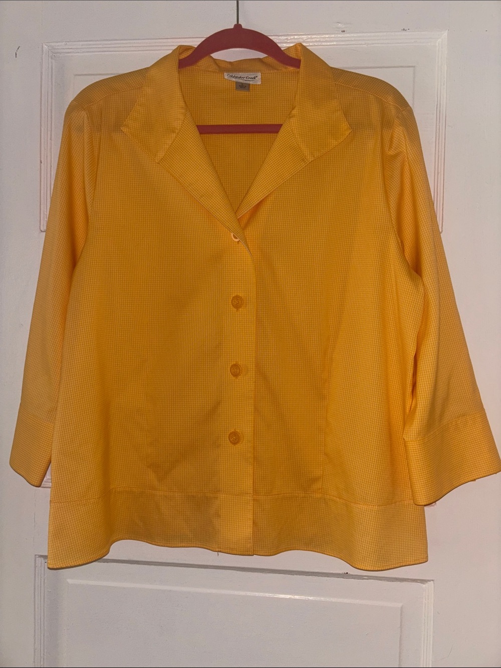Coldwater Creek Sunny Yellow Button-Down Shirt